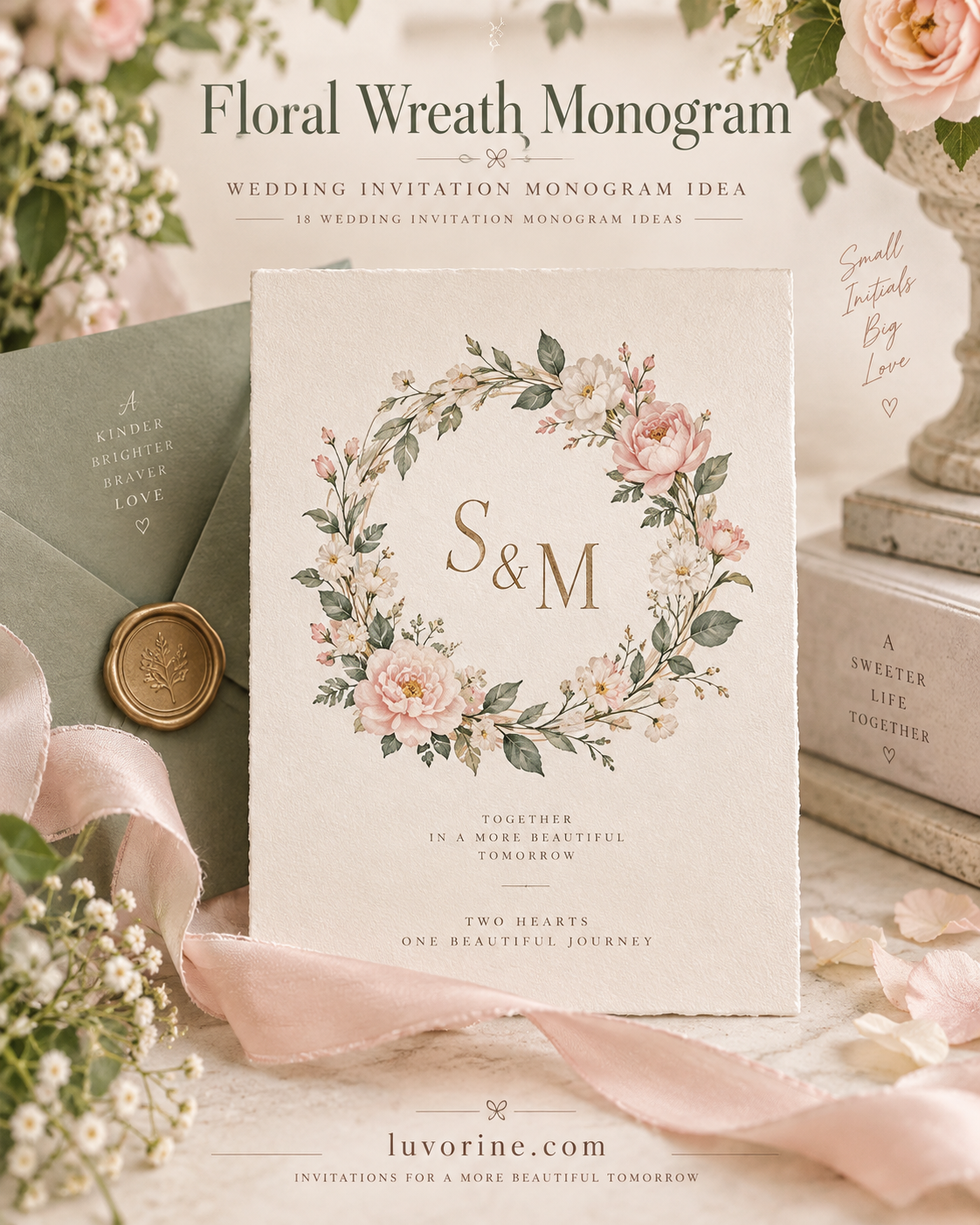 Wedding invitation monogram collection