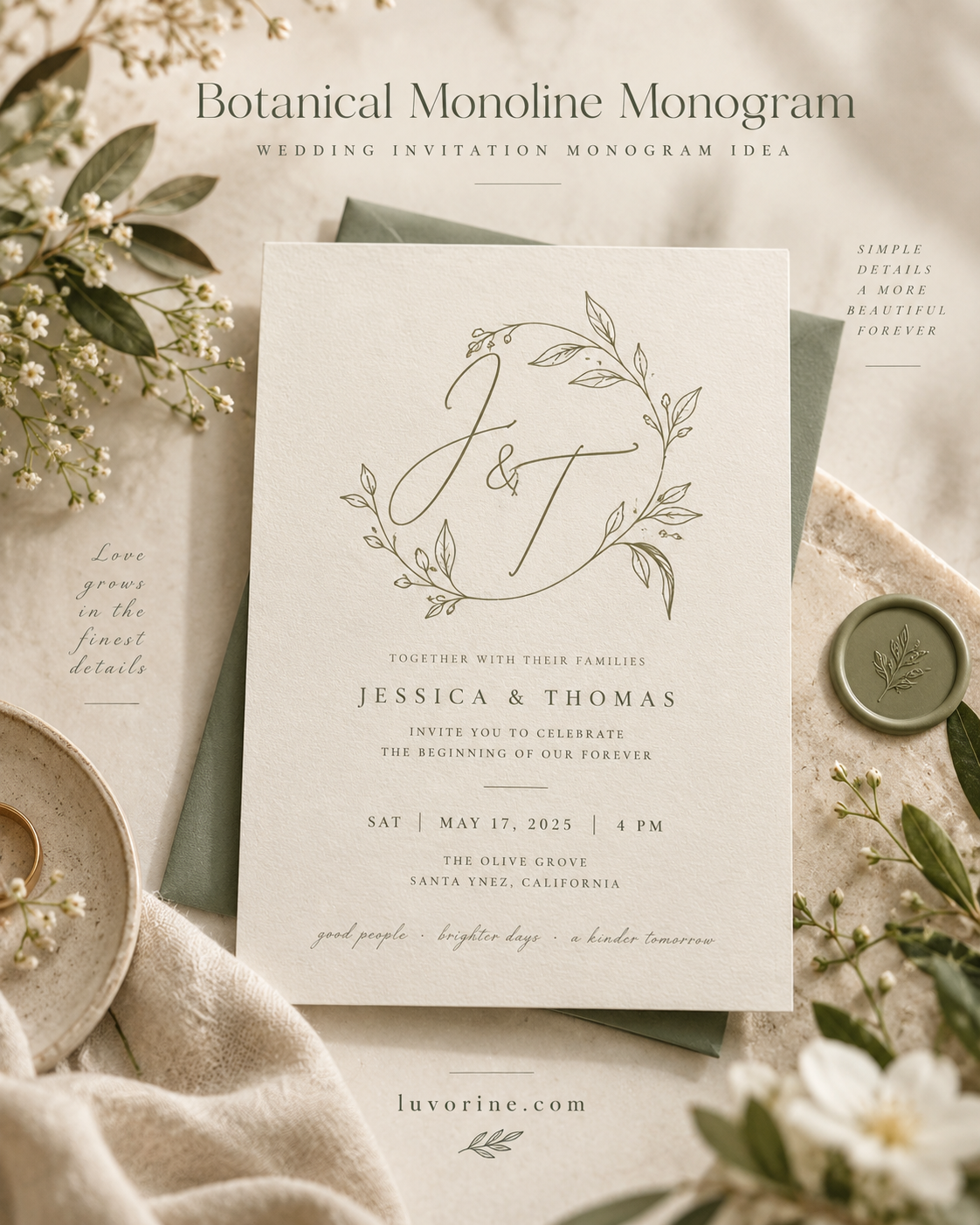 Royal crest wedding invitation monogram