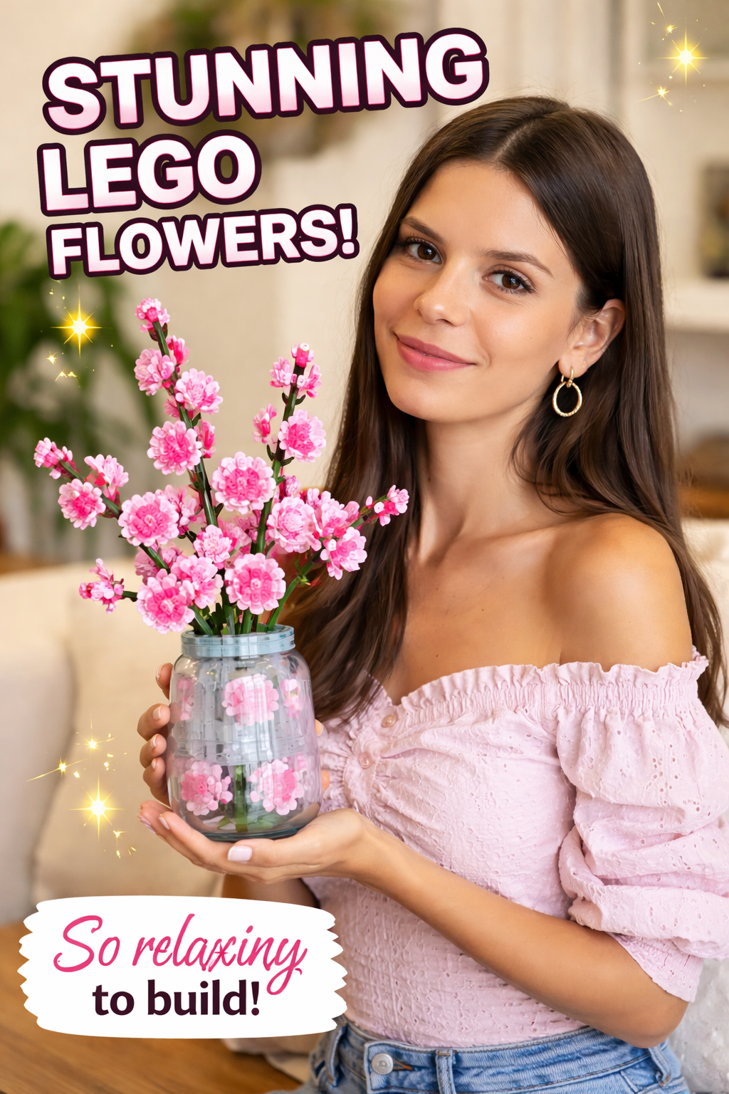 7. LEGO Botanicals Plum Blossom Building Set for Adults Ages Centerpieces