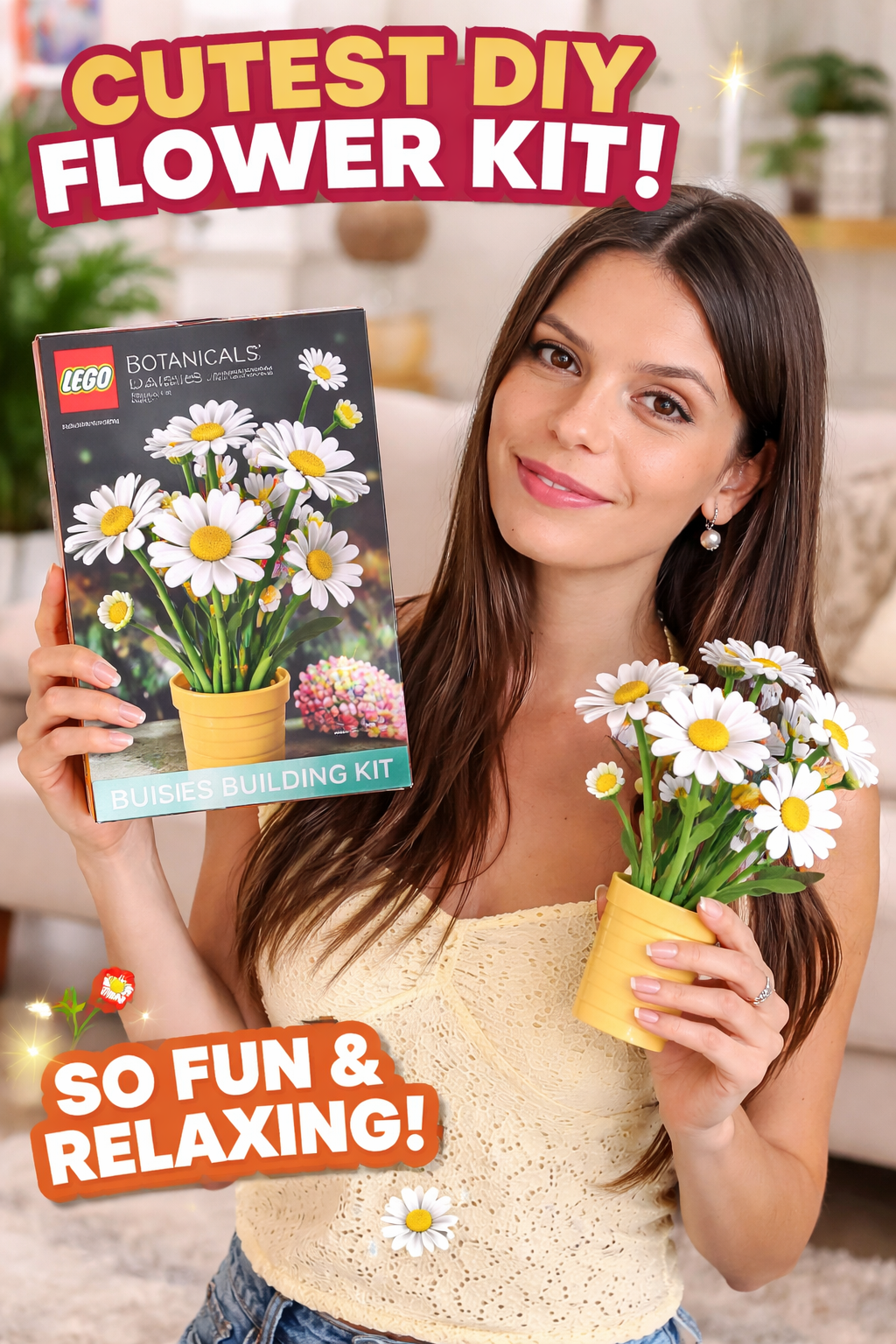 2. LEGO Botanicals Daisies: Ages 9+ Crafty Flower Birthday Gift
