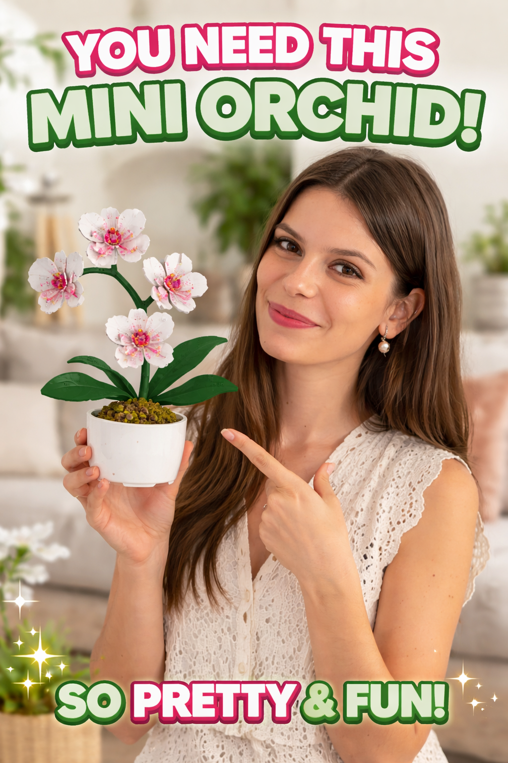 4. LEGO Botanicals Mini Orchid: Adult 18+ Birthday Decor Gift