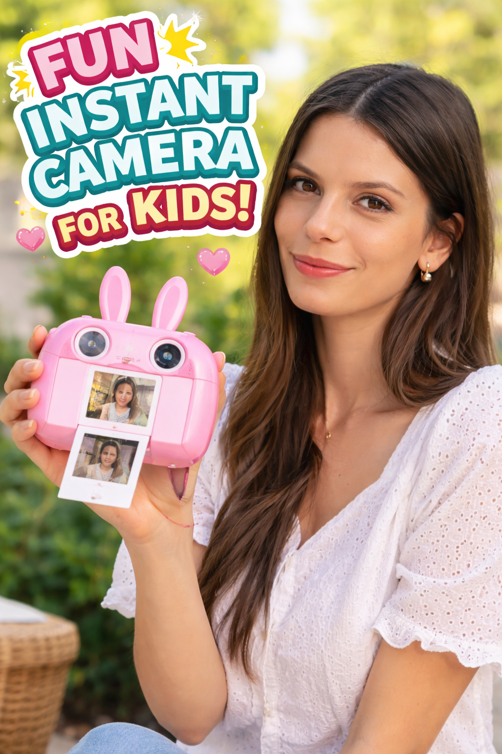 7. ESOXOFFORE Instant Print Camera for Ages Toy Car Racecar Memories
