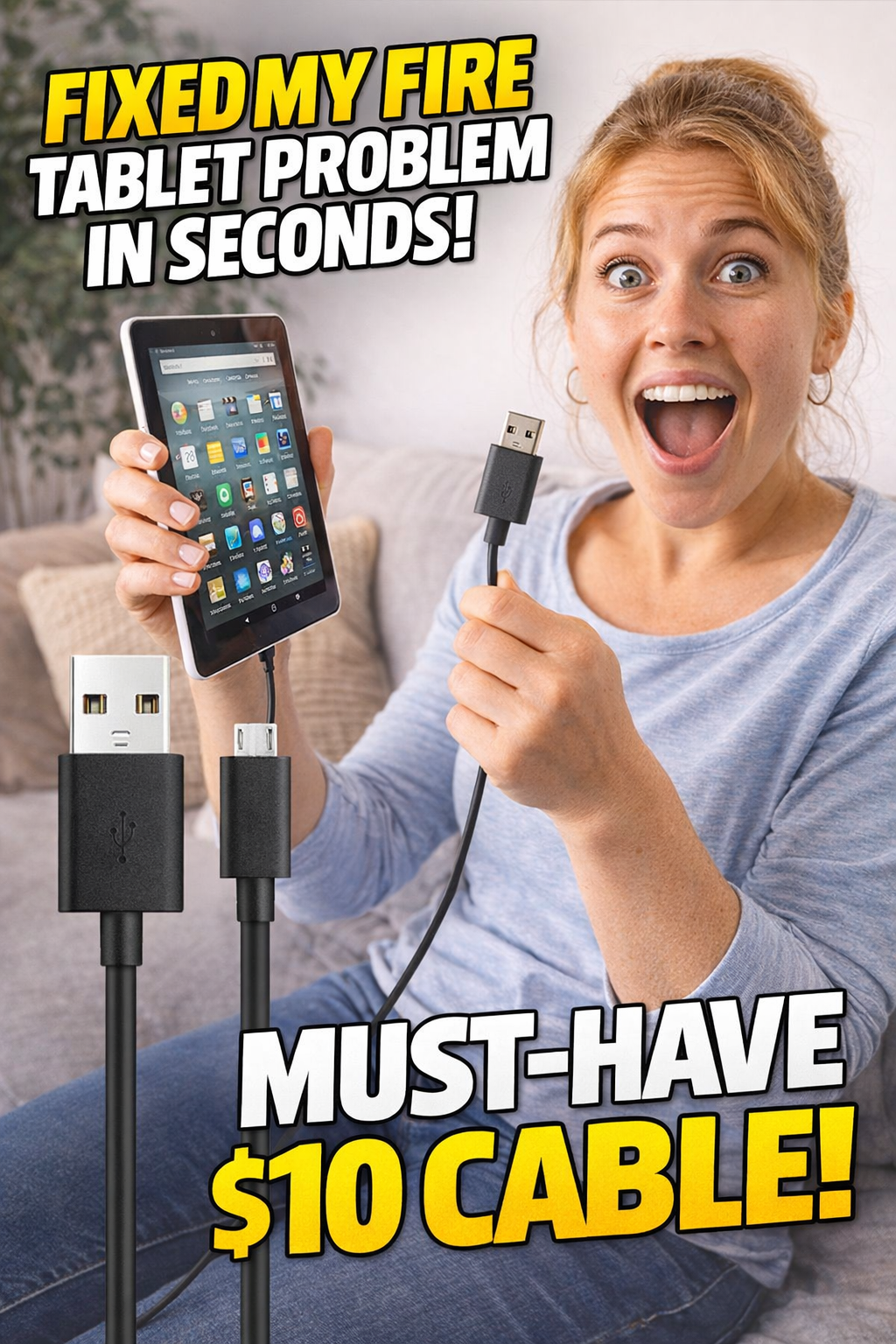 4. 5ft USB to Micro-USB Cable for dependable Kindle and Fire charging