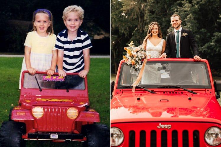 Childhood friends at wedding