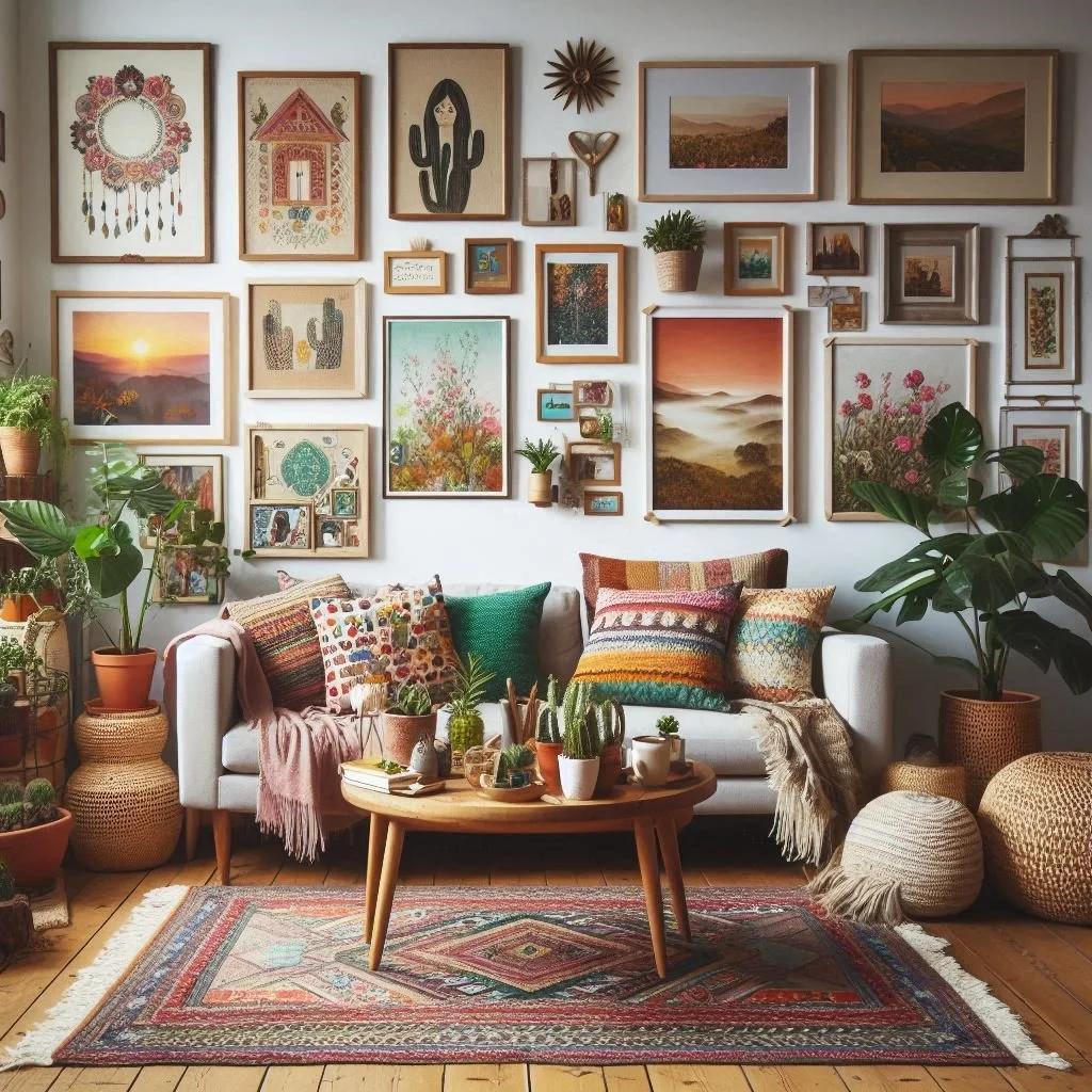 Bohemian gallery wall artwork