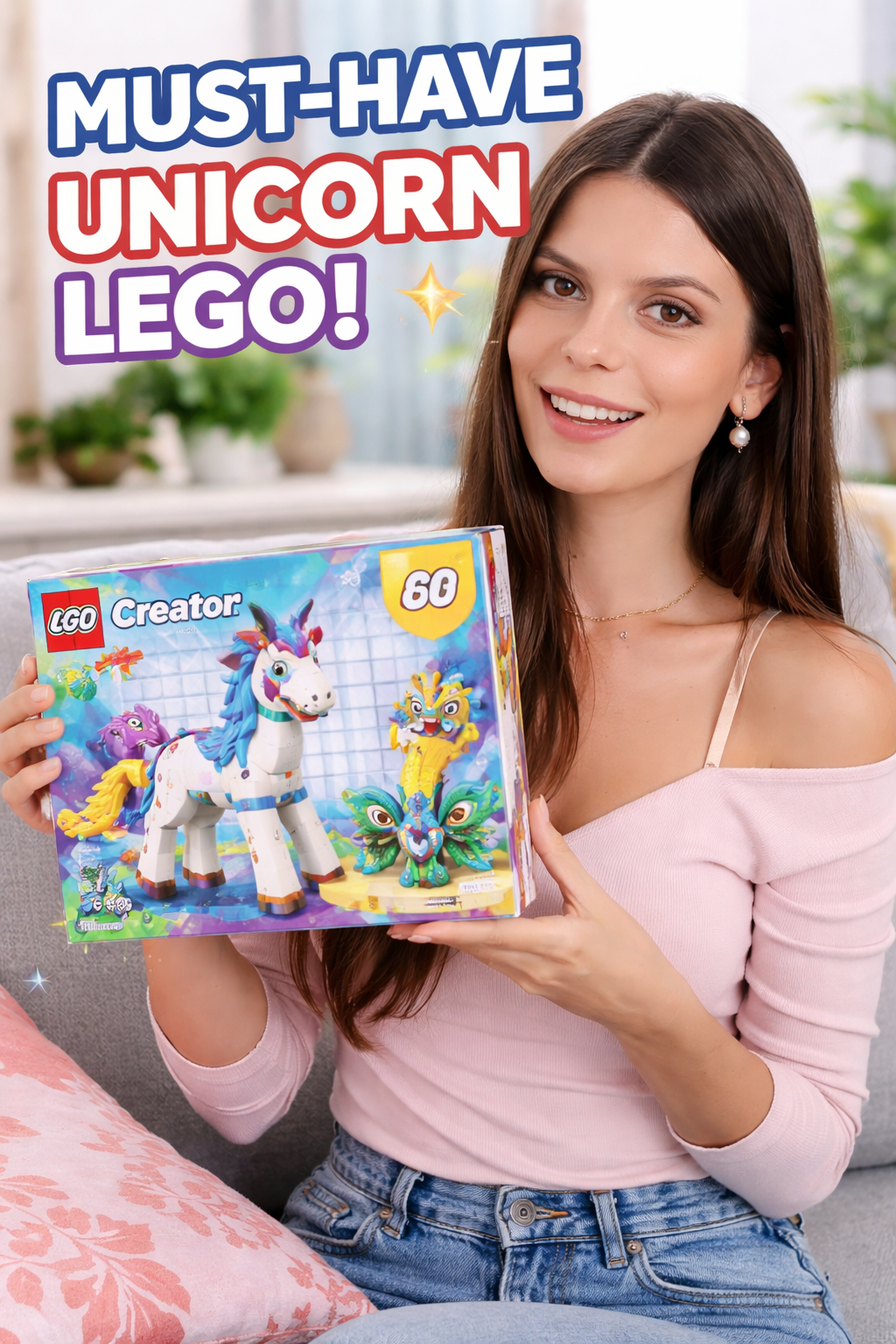 6. Book Shelf Fantasy Gift: LEGO Creator 3 in 1 Magical Unicorn Toy Set