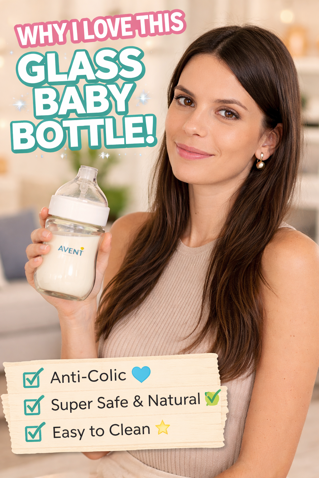8. Book Shelf Nursery Essential: Philips Avent Glass Natural Bottle Baby Gift Set
