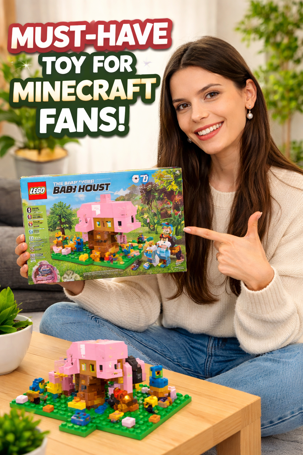 11. LEGO Minecraft The Baby Pig House Building Toy for Girls and Boys