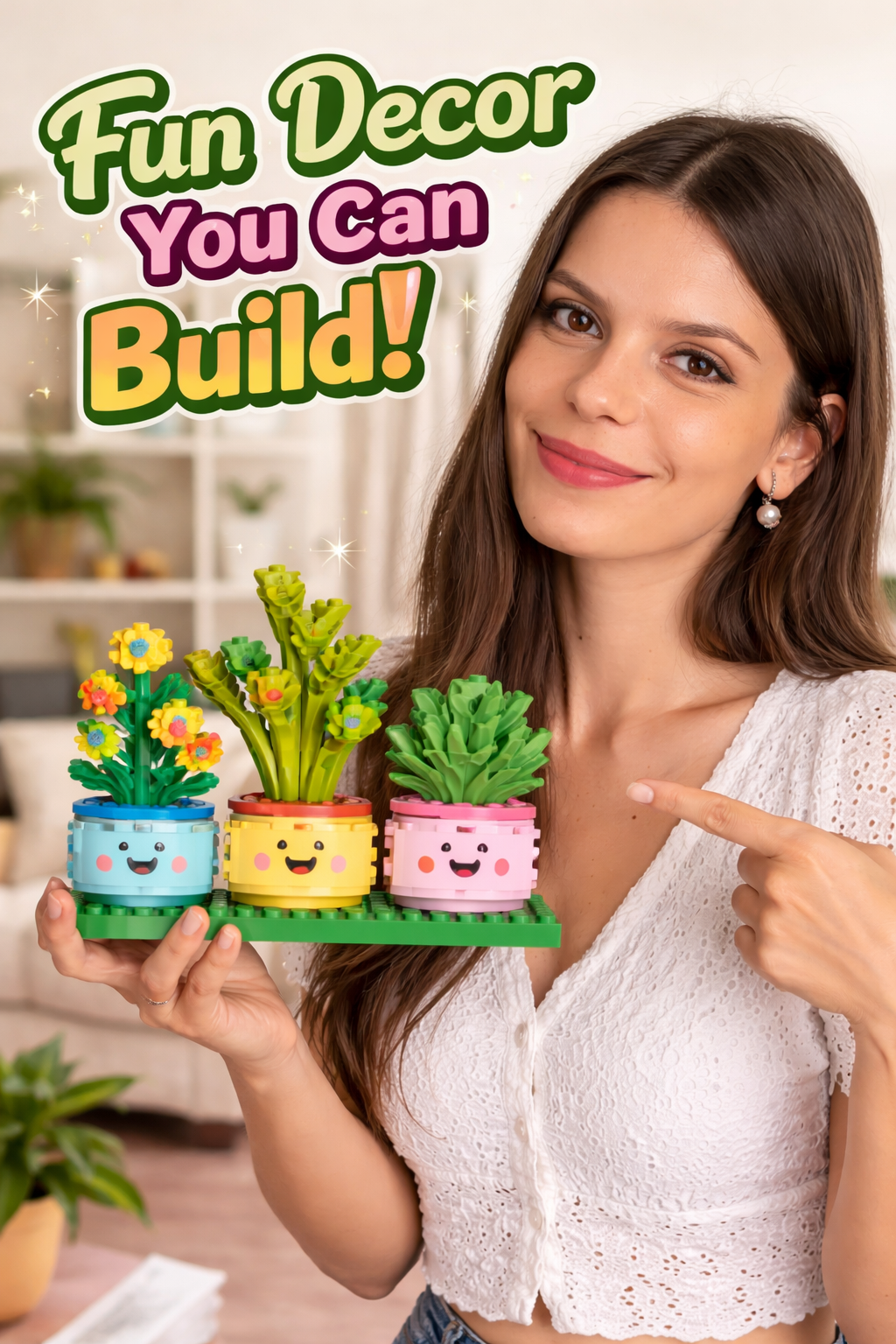 3. LEGO Botanicals Happy Plants Building Toy for Kids, Girls, and Boys