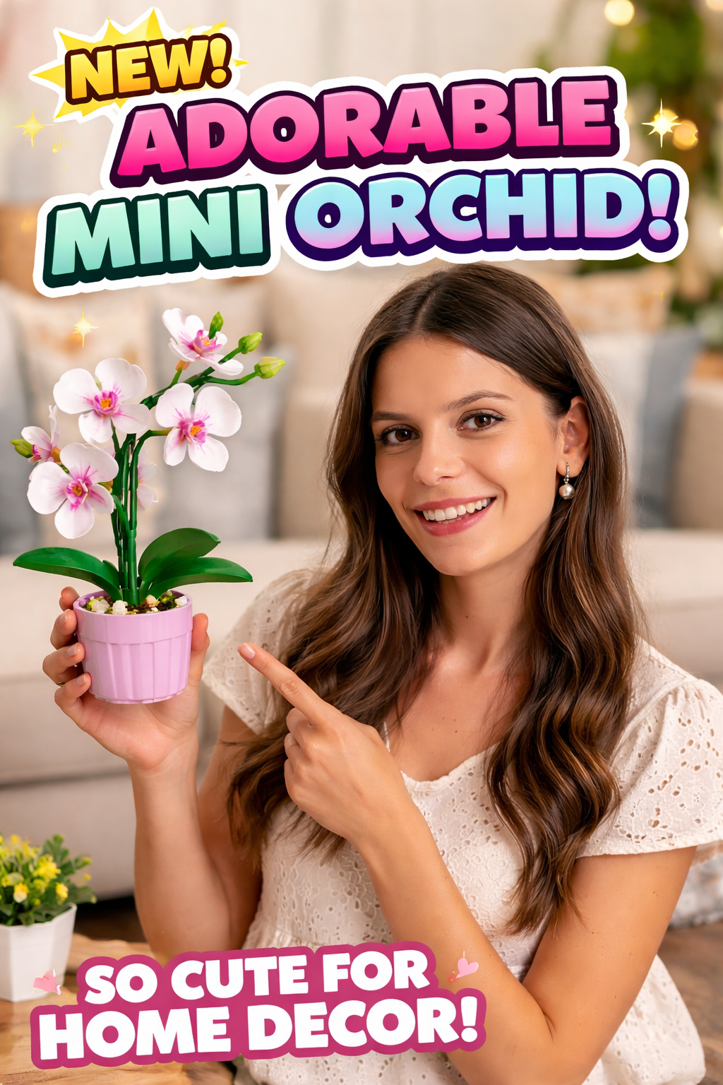 4. LEGO Botanicals Mini Orchid Building Set for Adults 18+