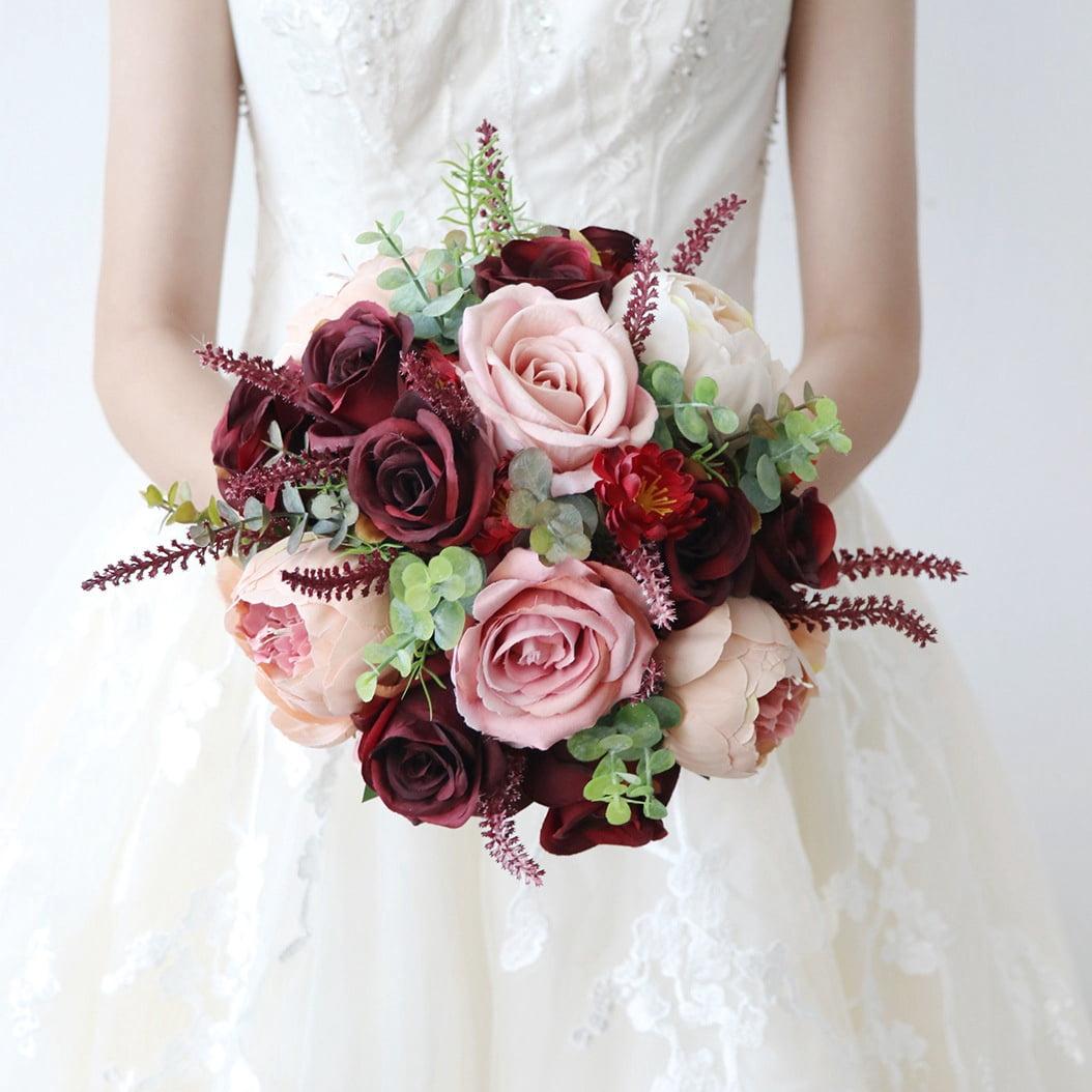 Burgundy blush winter bouquet
