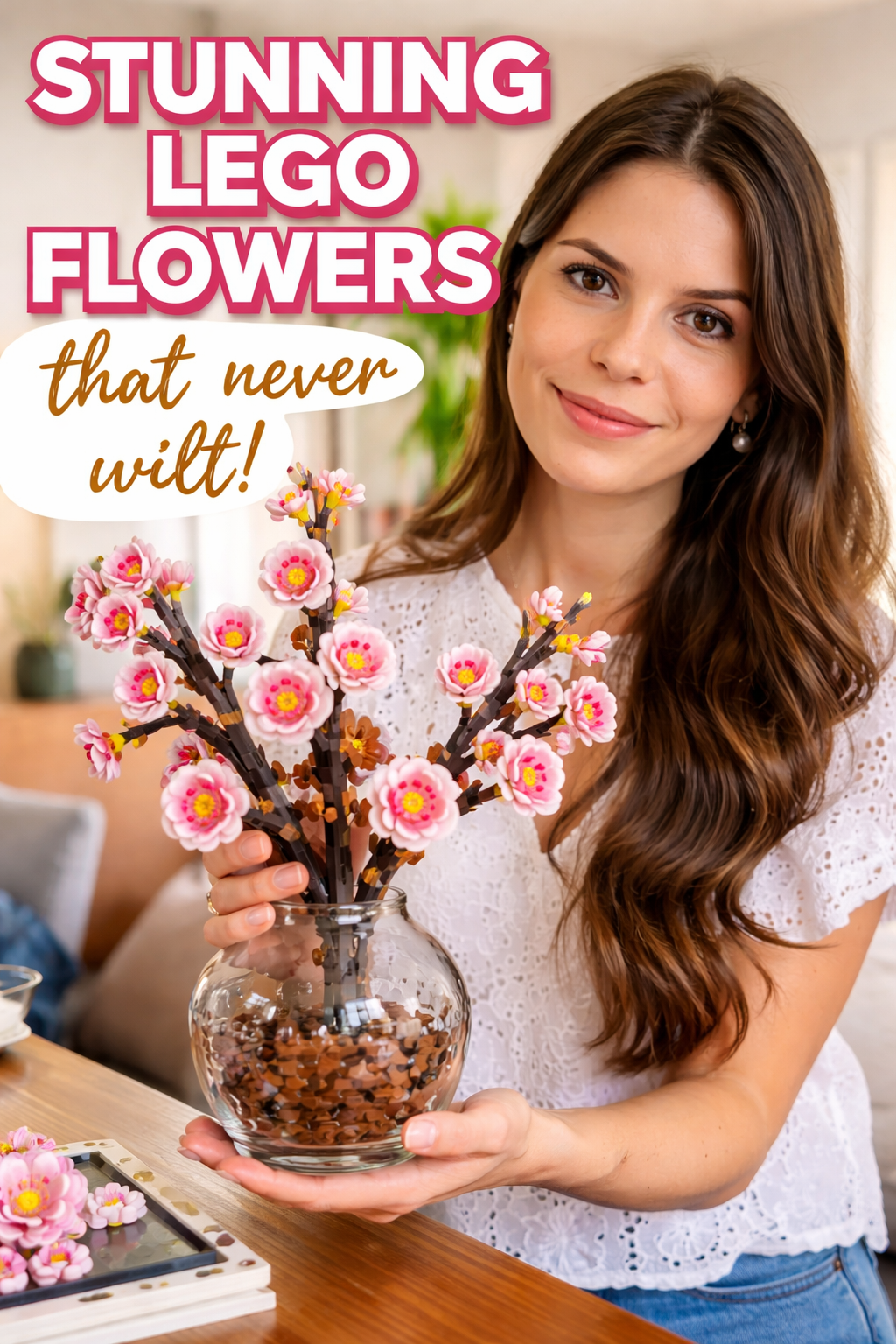 5. LEGO Botanicals Plum Blossom Building Set for Car Building Toy Kids Families