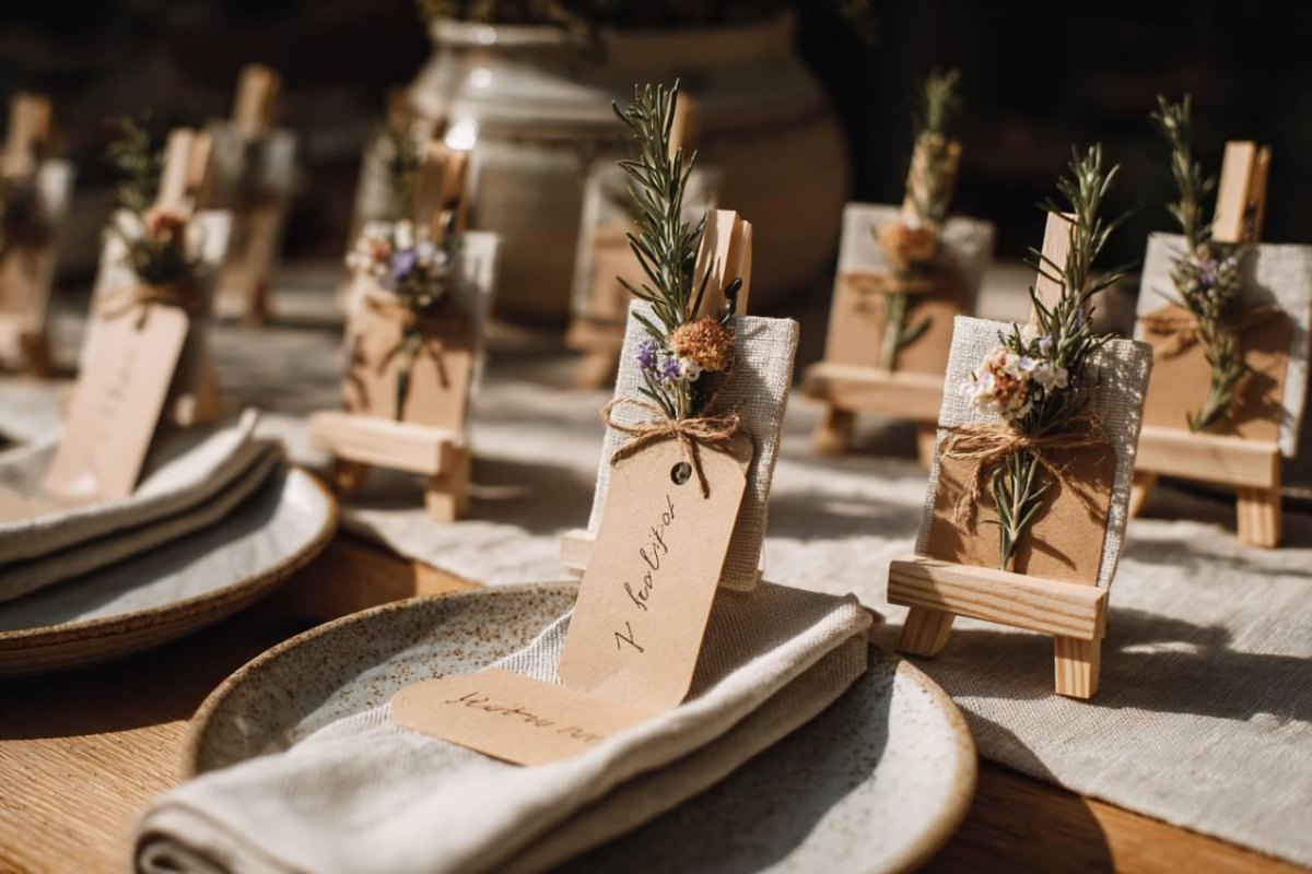 DIY personalized wedding table decor