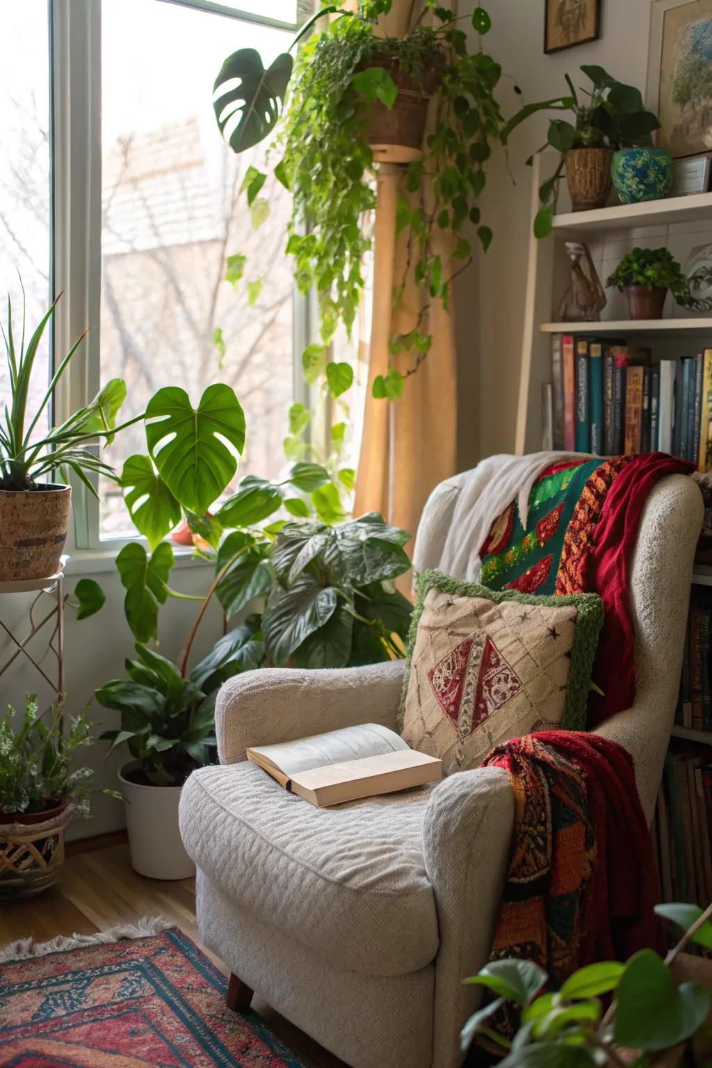 Dreamy boho personal decor corner