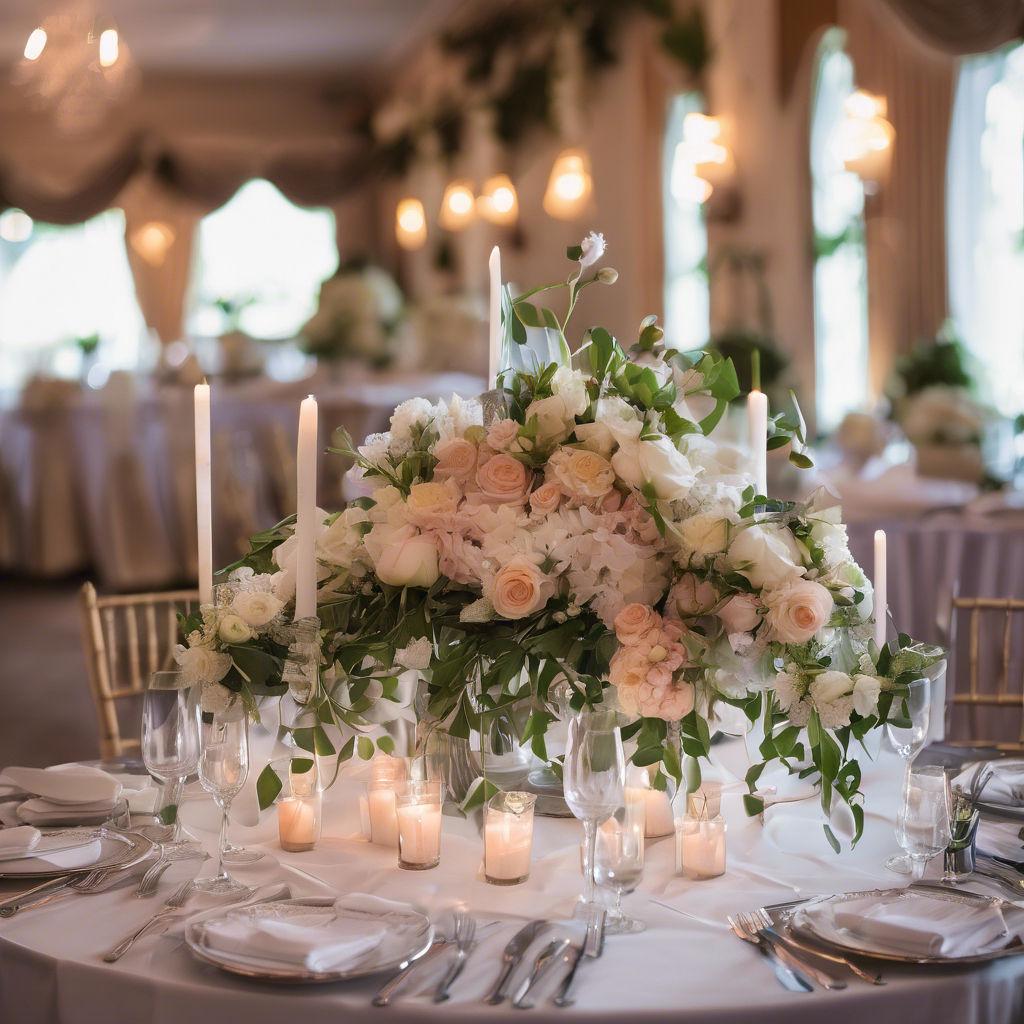 Wedding flowers with candle accents