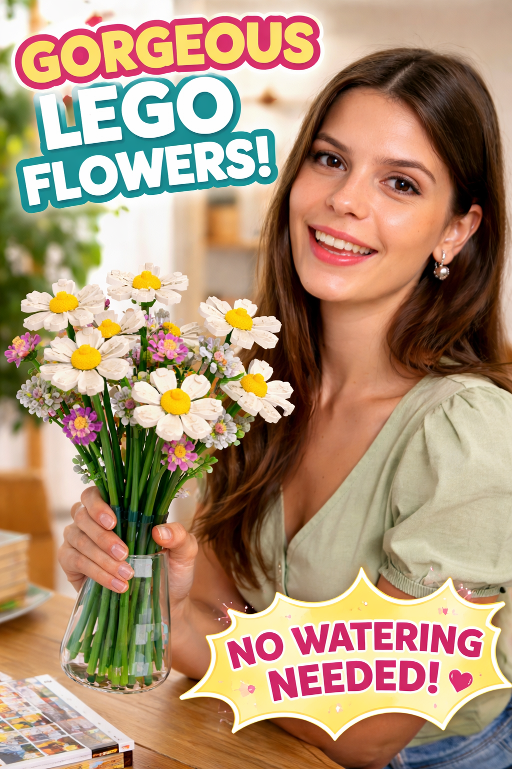 2. LEGO Botanicals Daisies Building Toy for Gift Birthdays