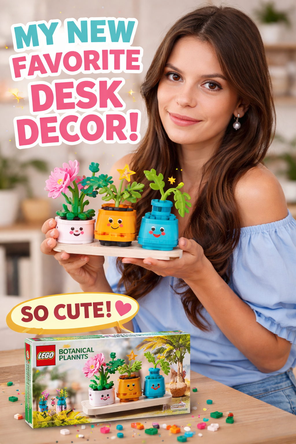 3. LEGO Botanicals Happy Plants Building Toy for Gift Birthdays