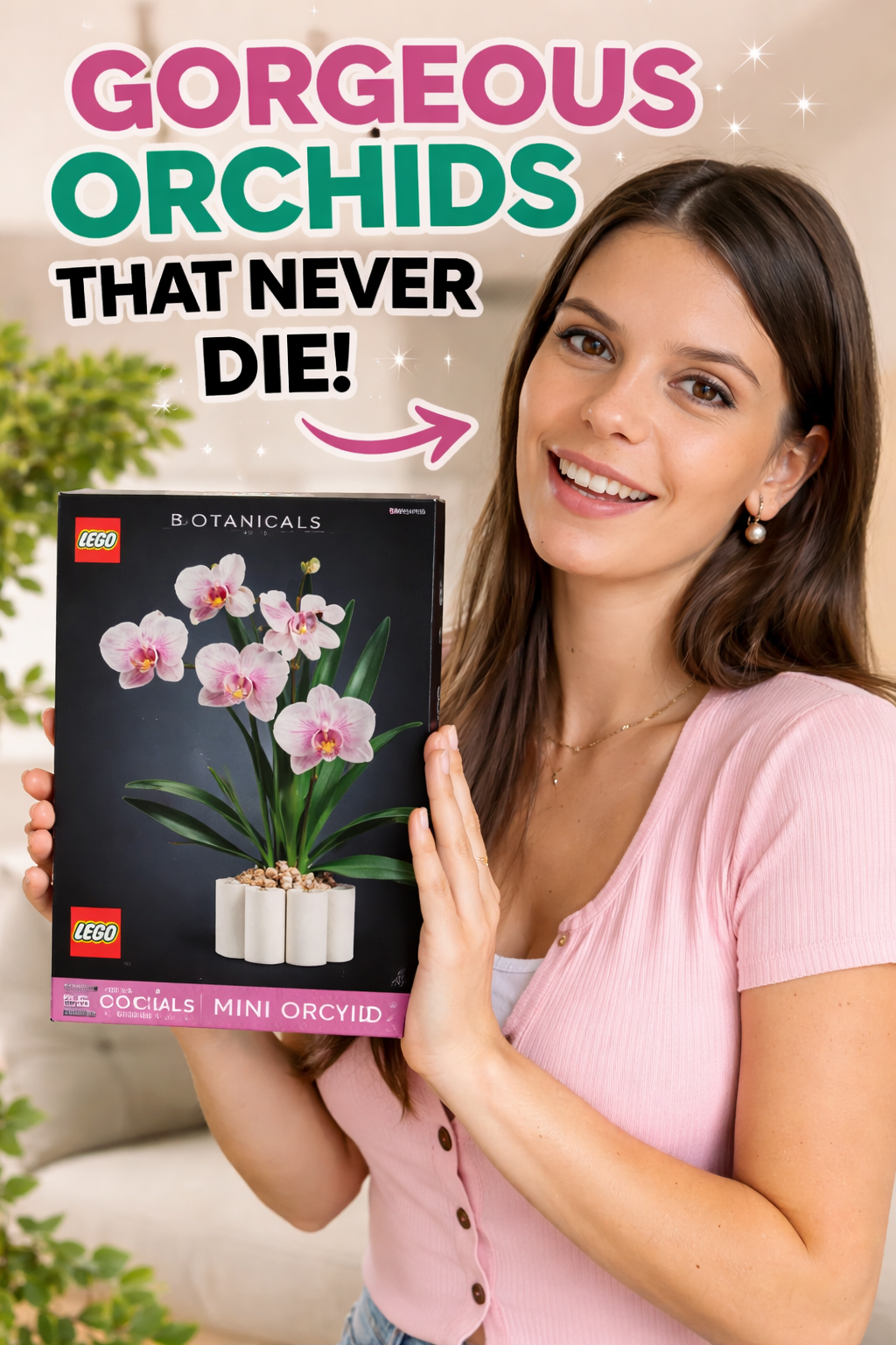 4. LEGO Botanicals Mini Orchid Building Set for Gift Birthdays