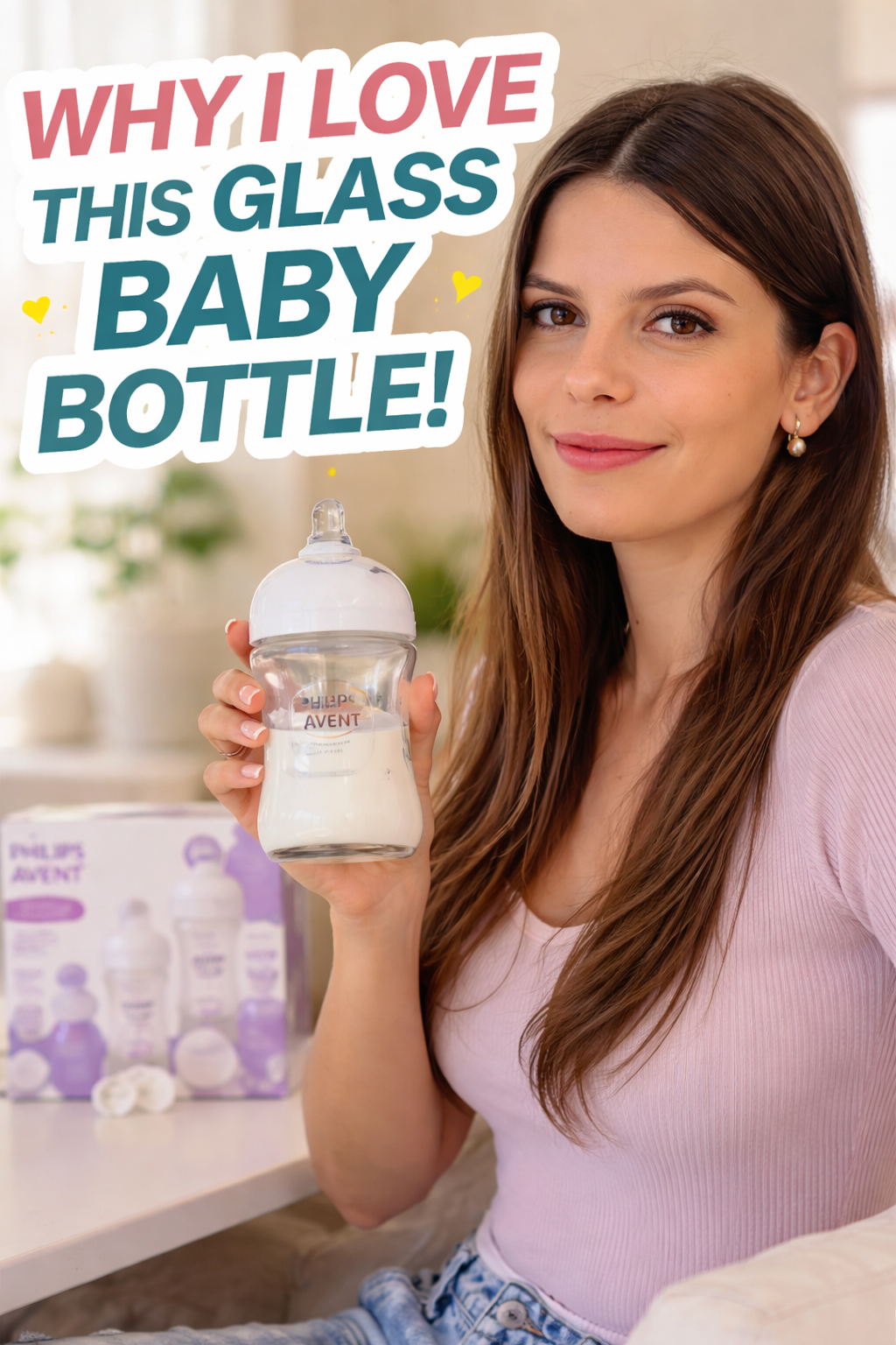 12. Philips Avent Glass Natural Bottle Baby Gift Set for Girls Boys Ages