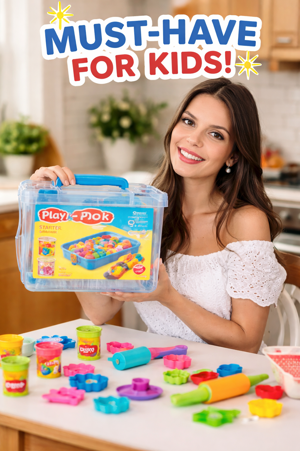14. Play-Doh Starter Set 9-Piece Kit for Girls Boys Ages