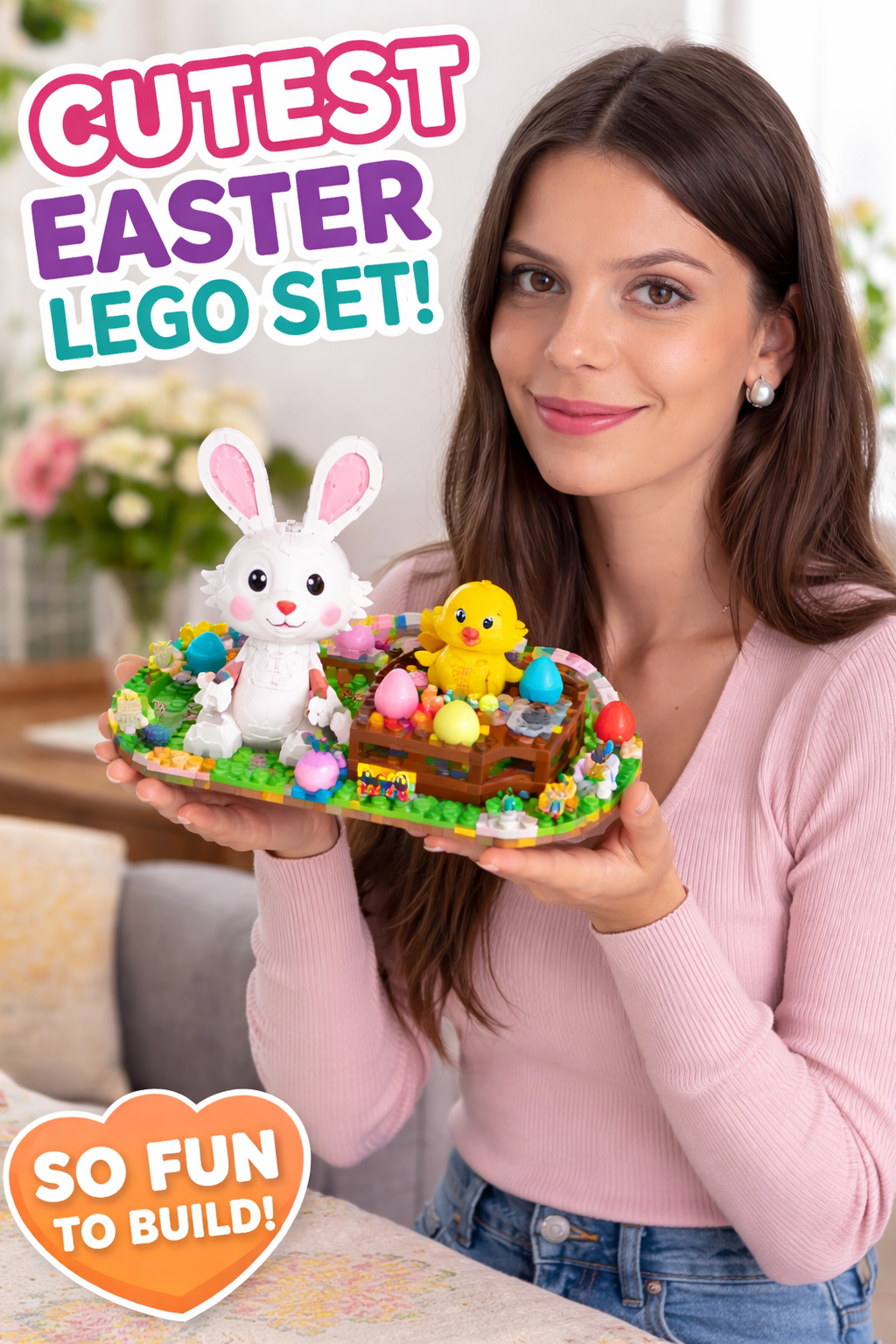 2. LEGO Easter Bunny and Chick Egg Hunt Set for Girls Boys Ages 8+