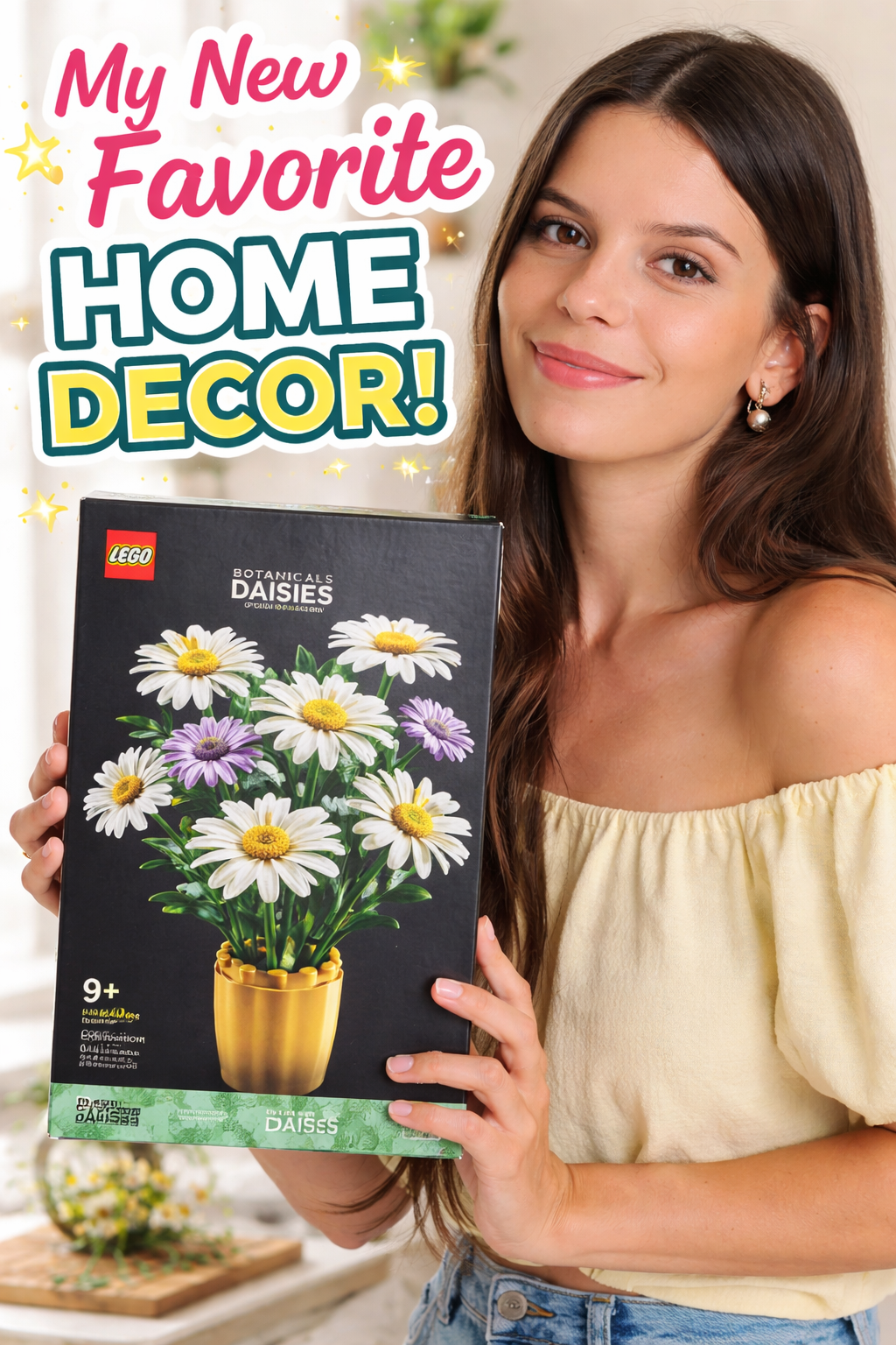 3. LEGO Botanicals Daisies Kit for Girls Boys Ages 9+