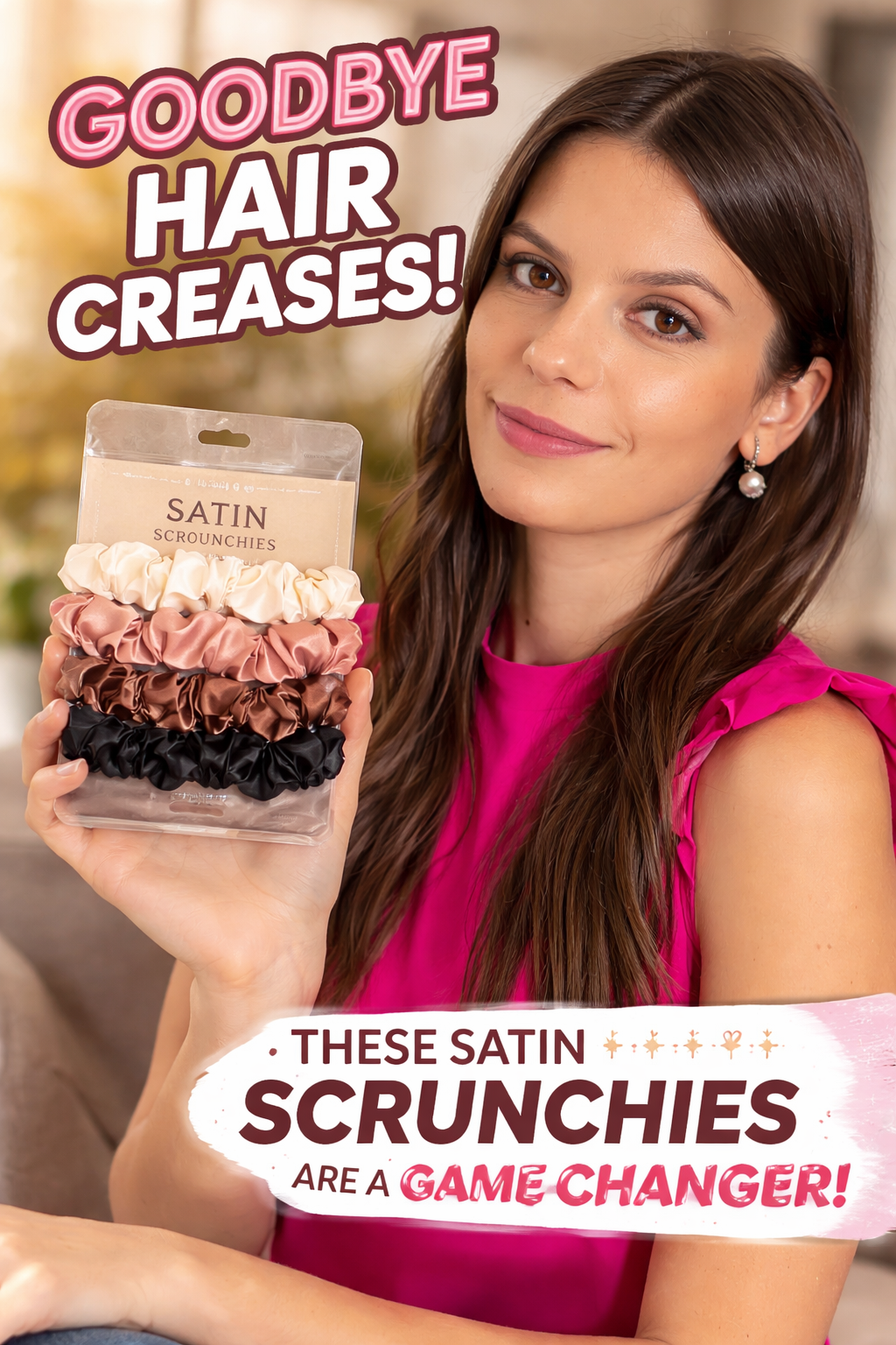3. Kitsch Satin Scrunchies: No-Crease, Soft, Stylish Hair Ties