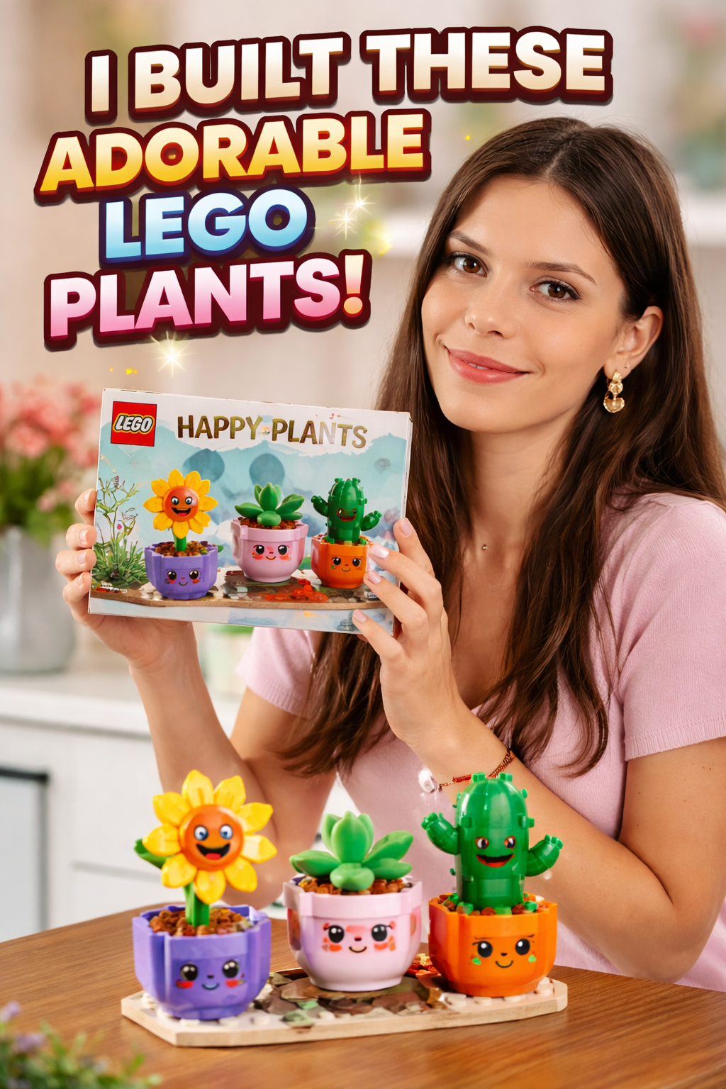 4. LEGO Botanicals Happy Plants for Playful Desk and Shelf Styling