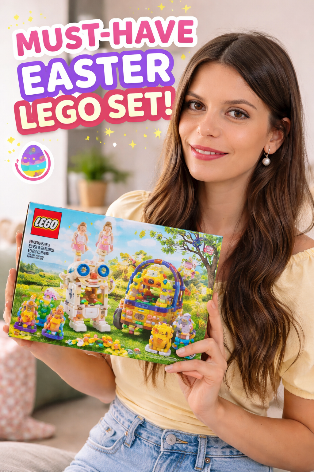 2. LEGO Easter Bunny and Chick Egg Hunt Spring Playset