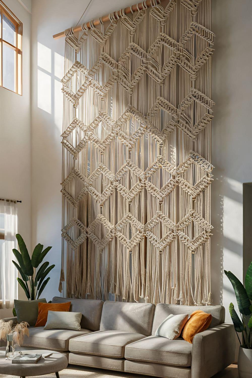 Macramé wall hanging boho decor