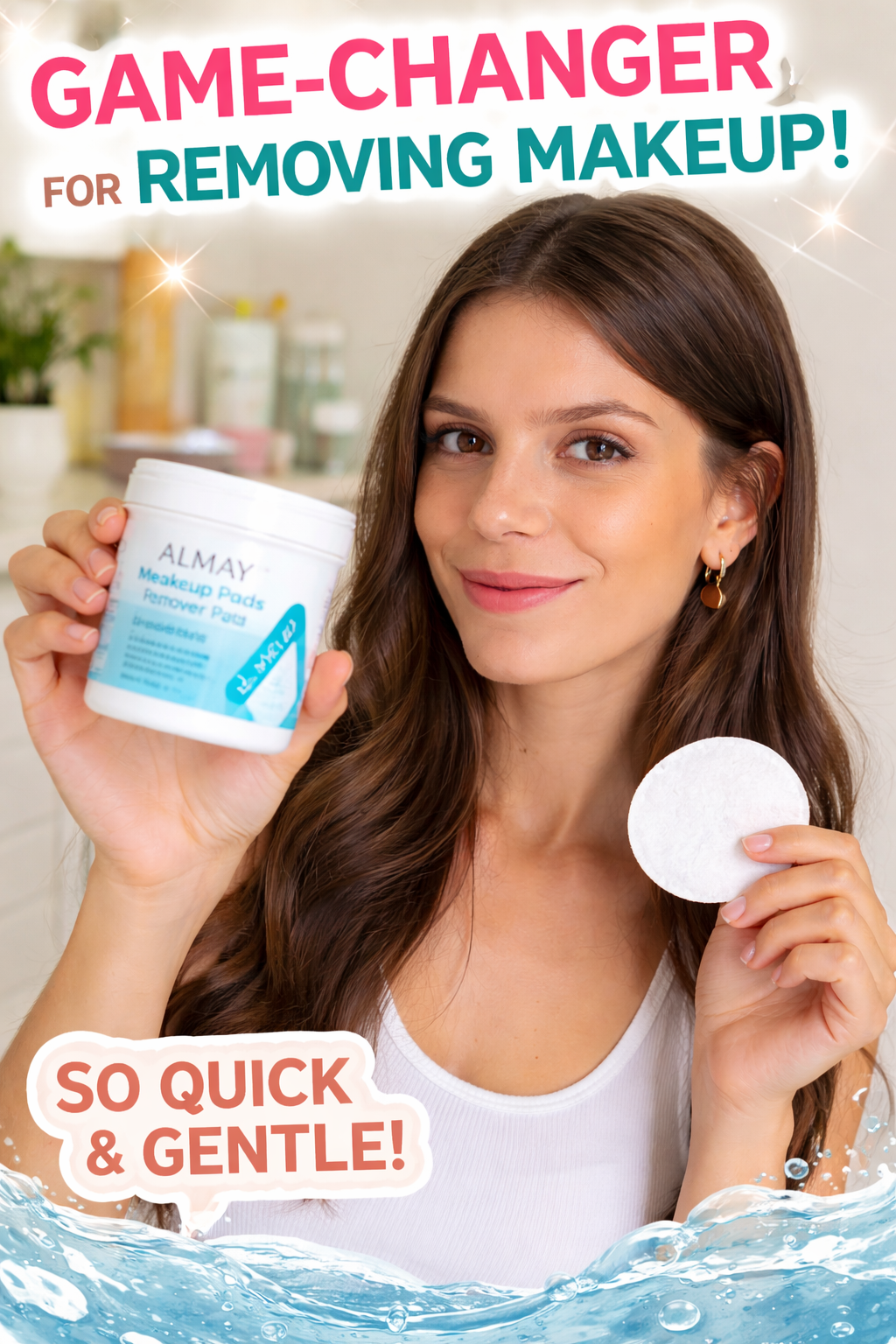 9. Almay Micellar Gentle Makeup Remover Pads (Hypoallergenic, Fragrance-Free, Dermatologist & Ophthalmologist Tested)