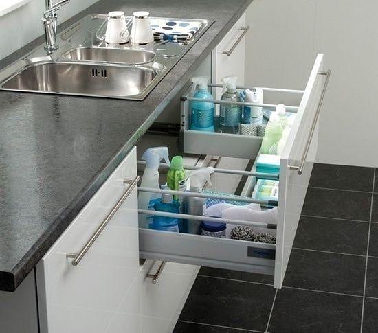 Under sink cleaning drawer