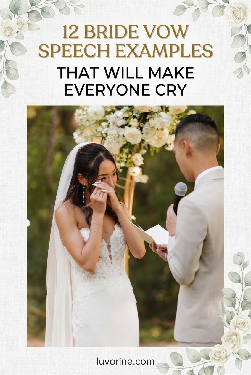 12 Bride Vow Speech Examples That Will Make Everyone Cry