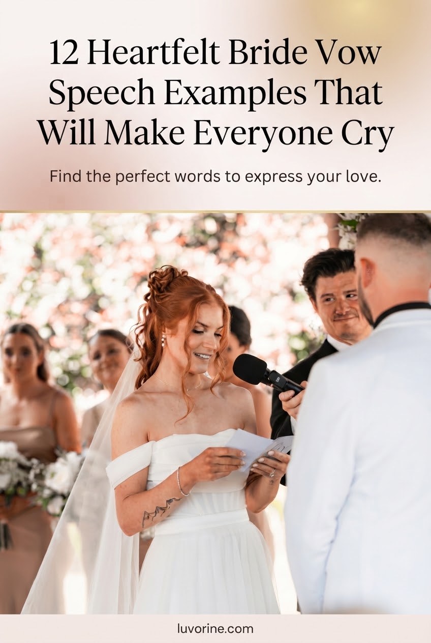 12 Heartfelt Bride Vow Speech Examples That Will Make Everyone Cry