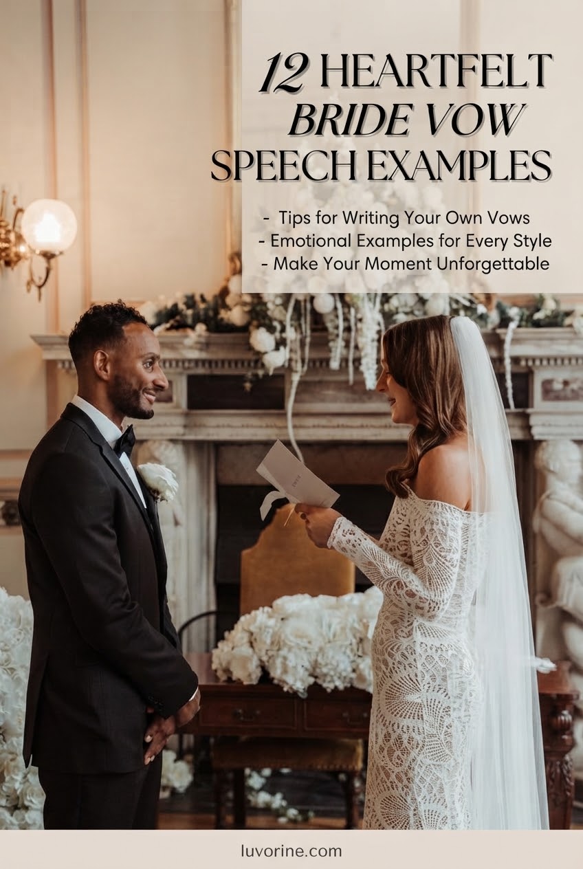 12 Heartfelt Bride Vow Speech Examples
