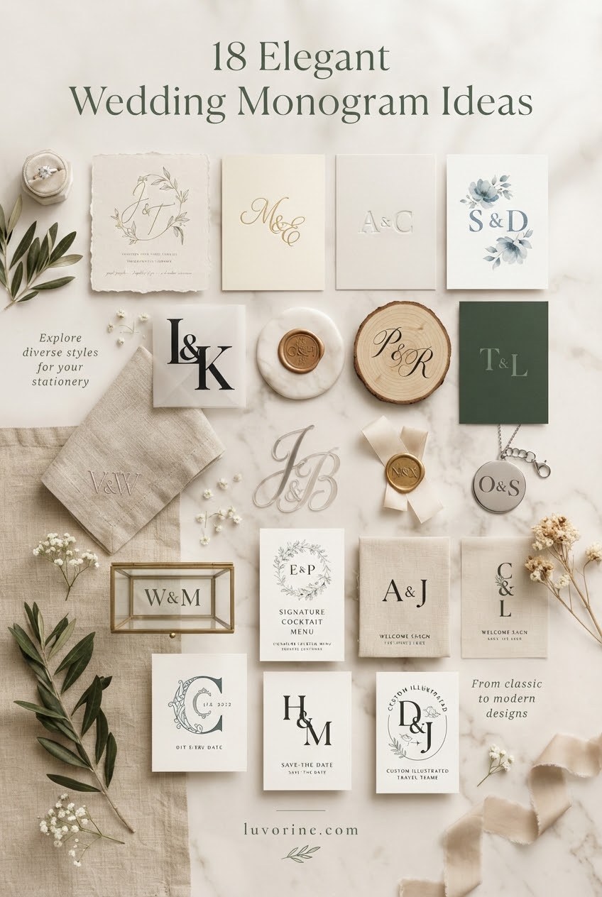 18 Elegant Wedding Monogram Ideas