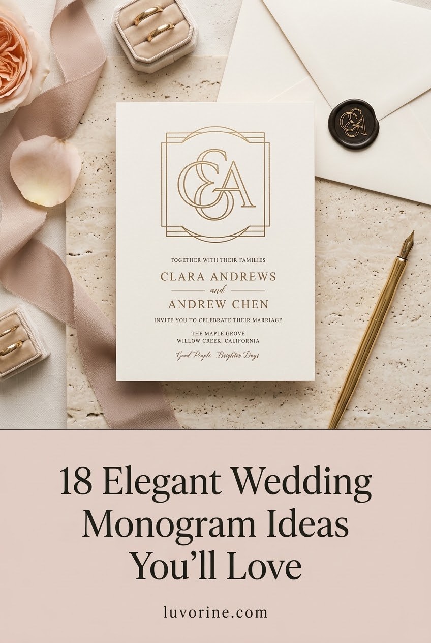 18 Elegant Wedding Monogram Ideas You'll Love