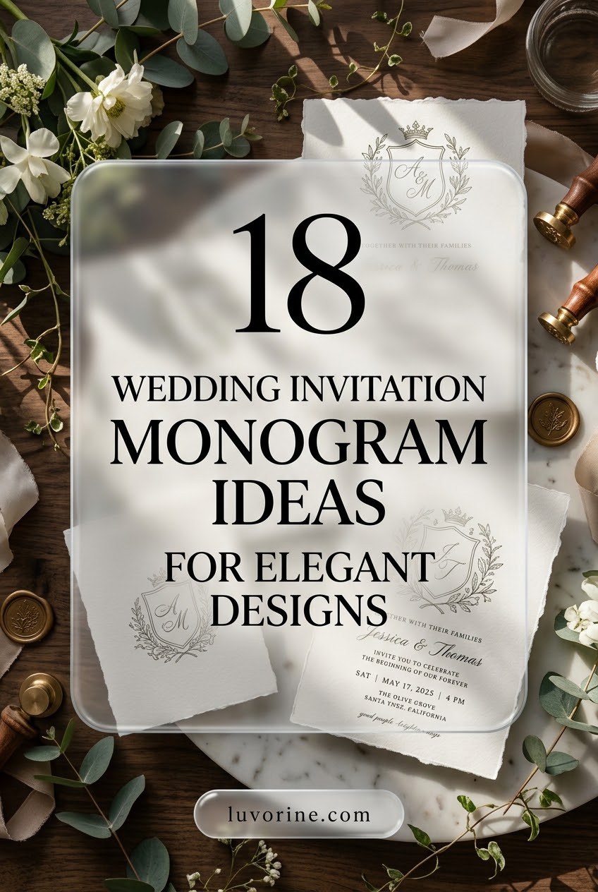 18 Wedding Invitation Monogram Ideas for Elegant Designs