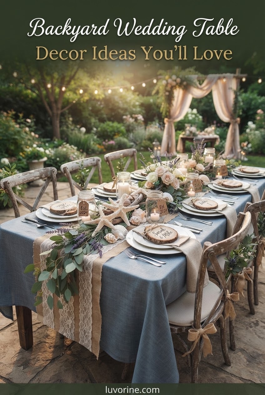 Backyard Wedding Table Decor Ideas You'll Love
