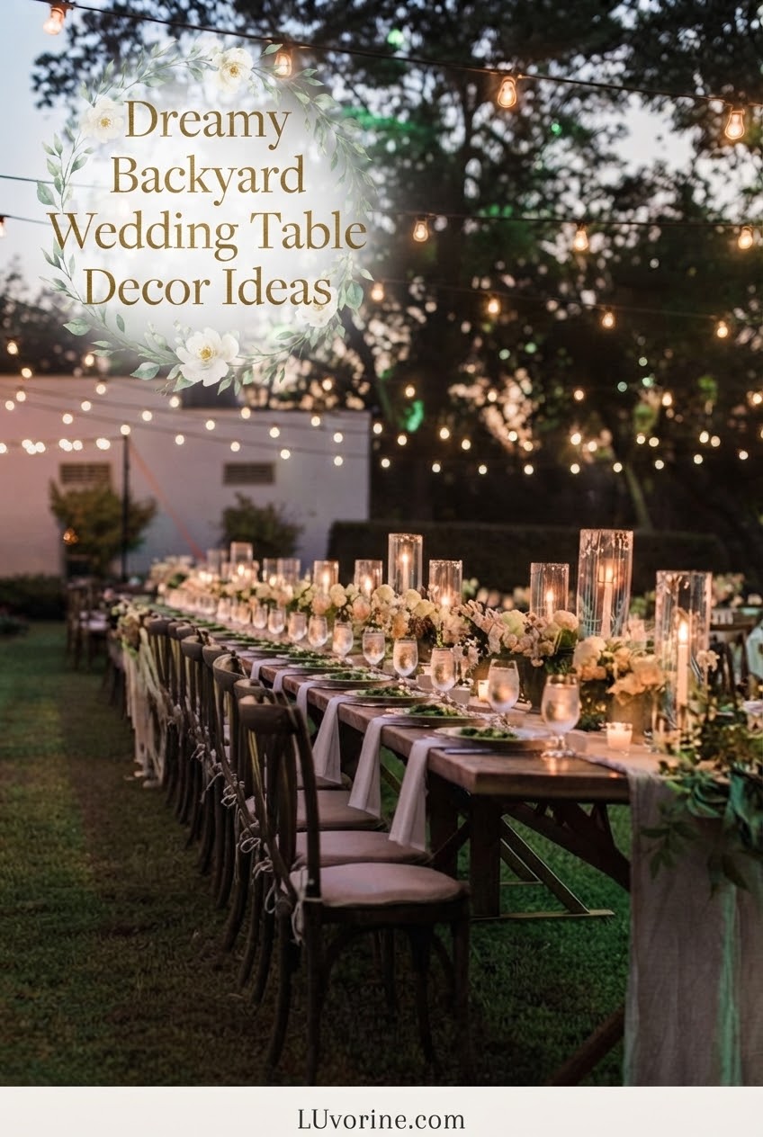 Dreamy Backyard Wedding Table Decor Ideas