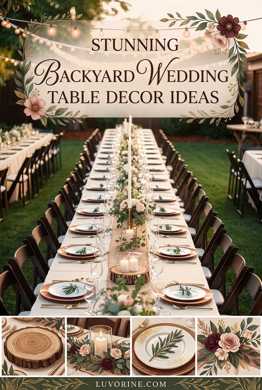 Stunning Backyard Wedding Table Decor Ideas