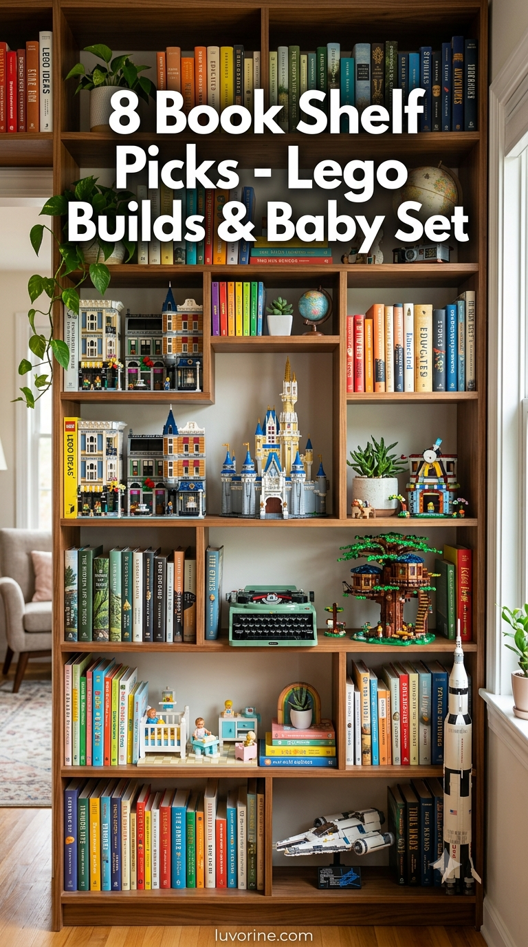 8 Book Shelf Picks - Lego Decor Builds & Baby Set