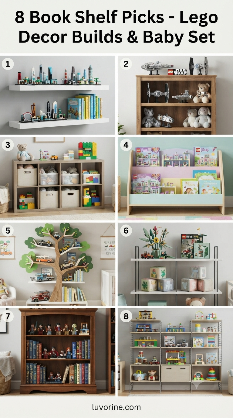 8 Book Shelf Picks - Lego Decor Builds & Baby Set
