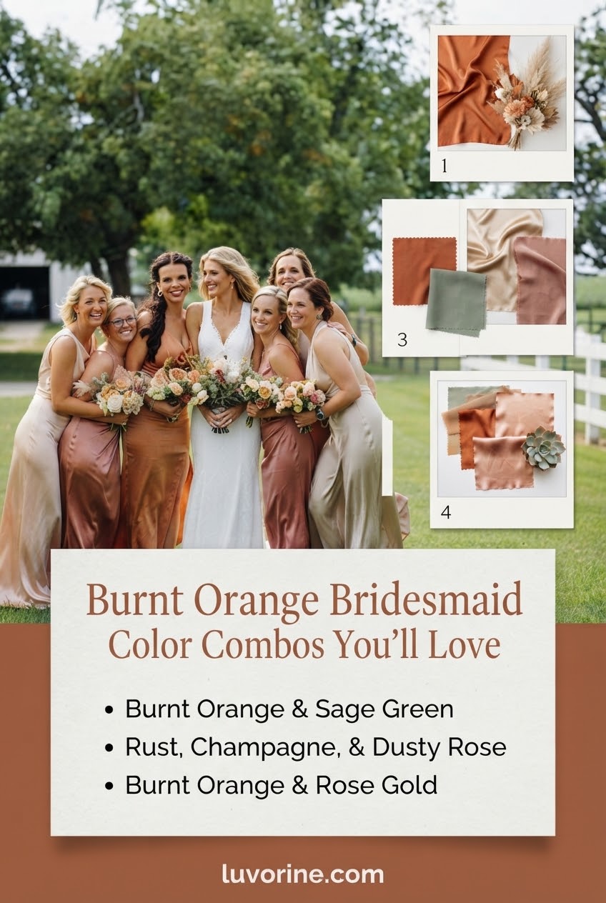 Burnt Orange Bridesmaid Color Combos You’ll Love