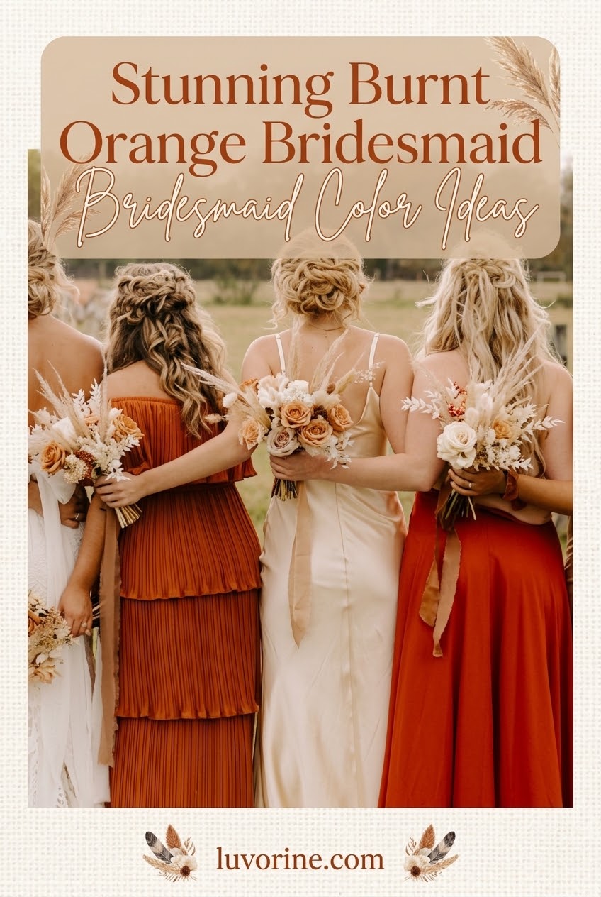 Stunning Burnt Orange Bridesmaid Color Ideas