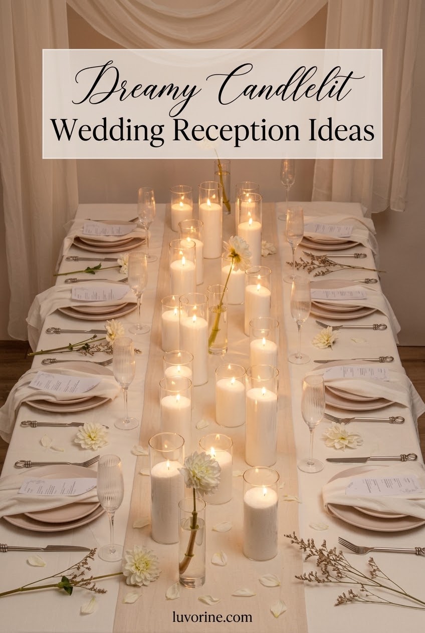 Dreamy Candlelit Wedding Reception Ideas