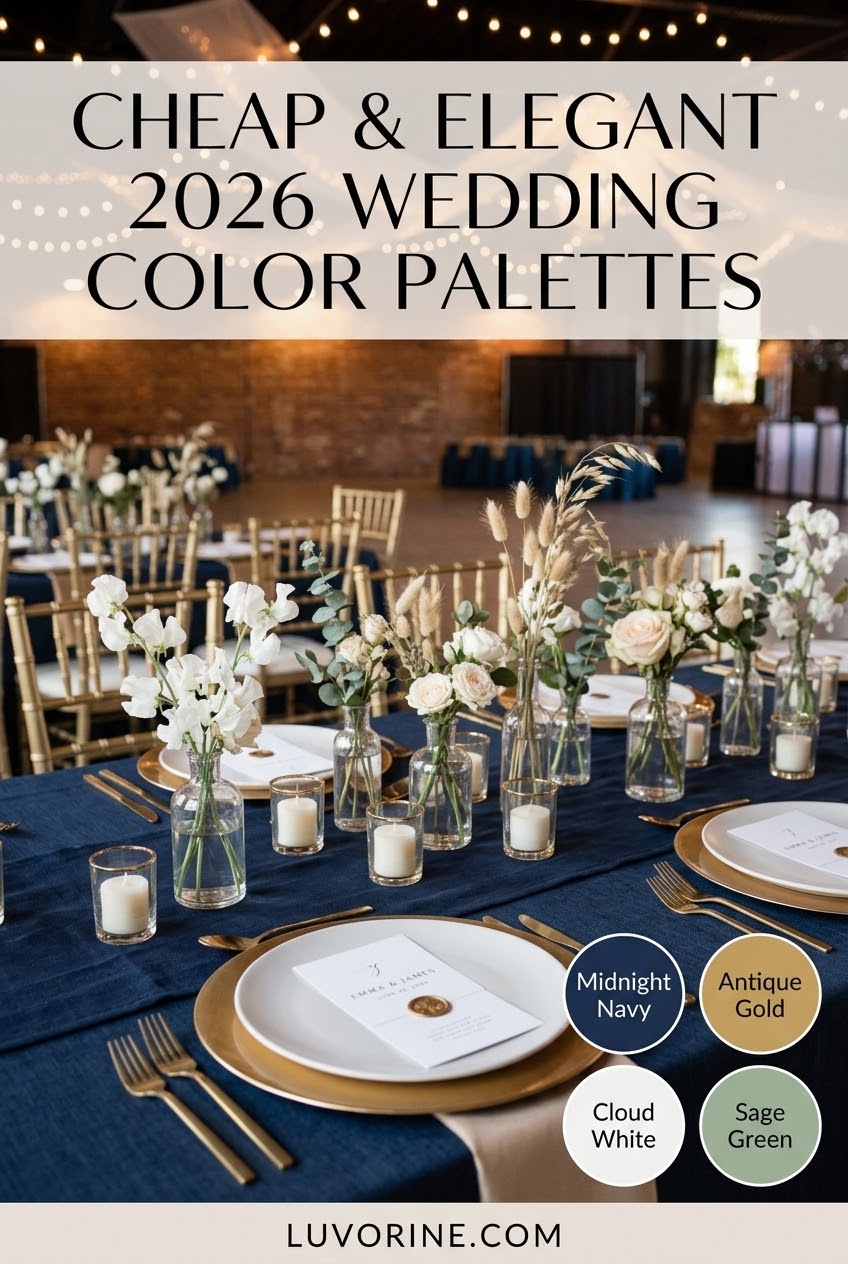 Cheap & Elegant 2026 Wedding Color Palettes
