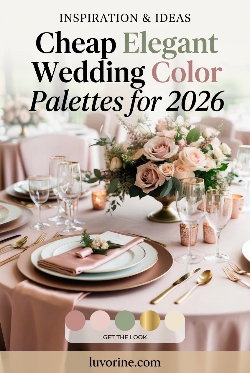 Cheap Elegant Wedding Color Palettes for 2026