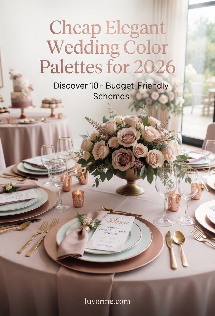 Cheap Elegant Wedding Color Palettes for 2026