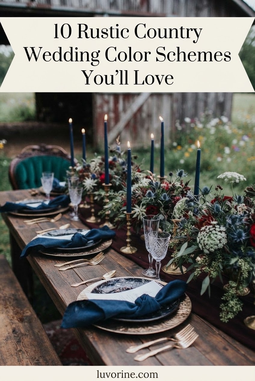 10 Rustic Country Wedding Color Schemes You'll Love